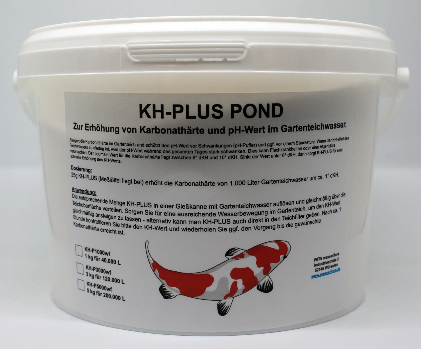 5 Kg KH-PLUS POND - Erhöht Karbonathärte & Stabilisiert PH-Wert, Für 200.000 Liter