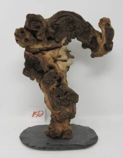 XXL Eisenholz/Mopani-Wurzel 26x33x17 Zweifarbige Traumwurzel #1567 Auf Schiefer